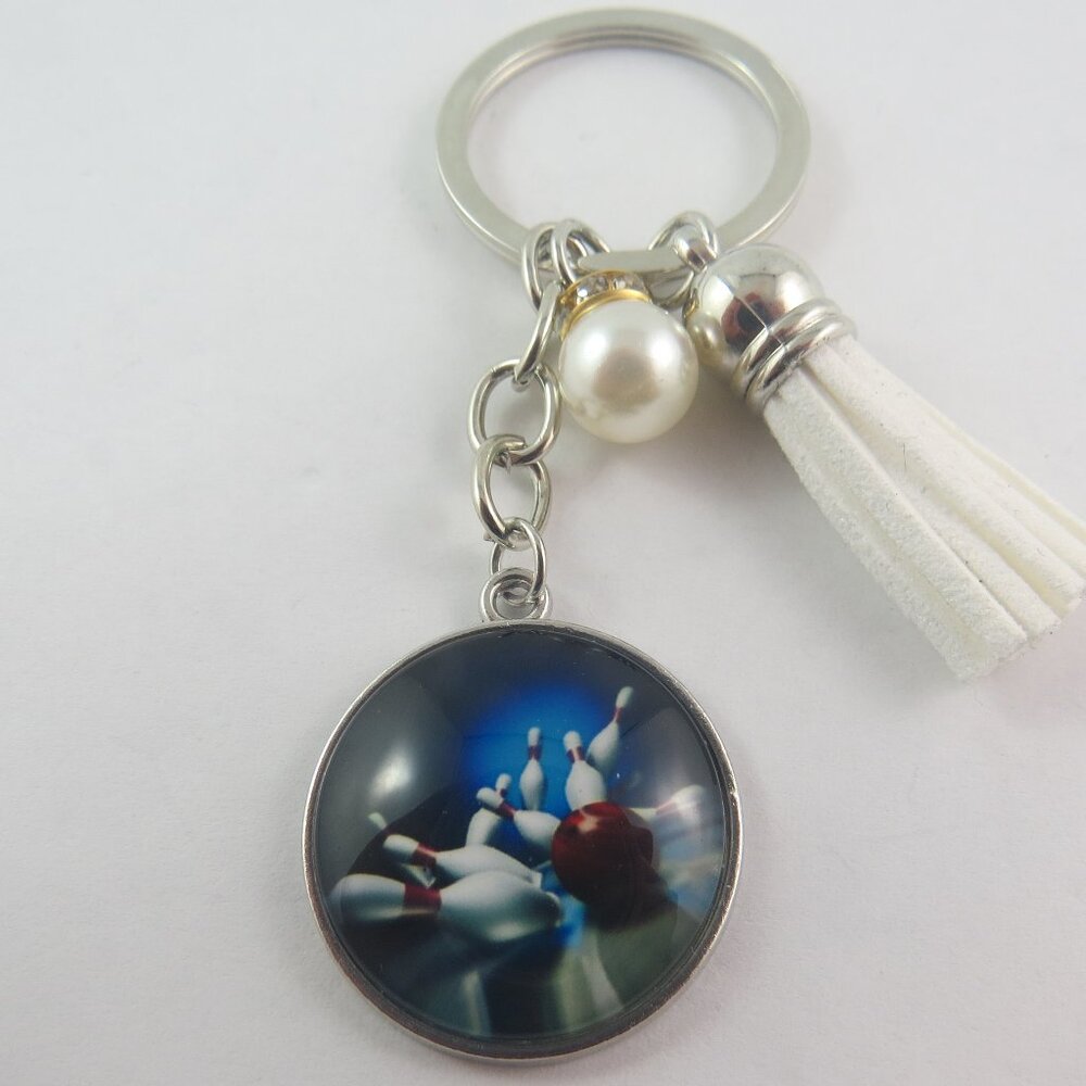 Bowling Keychain Bowling Lover Key Ring Bowling Bag Accessory Bowling Pin Ball